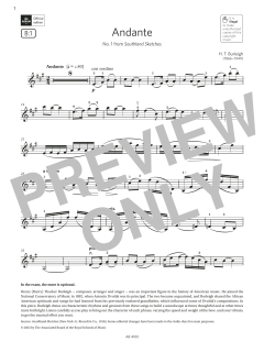 Andante von H. T. Burleigh (Download) 