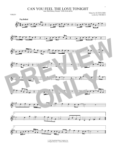 Can You Feel The Love Tonight von Elton John (Download) 