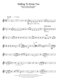 Getting To Know You von Richard Rodgers (Download) 