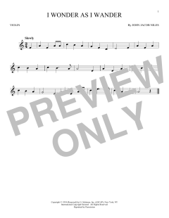 I Wonder As I Wander von John Jacob Niles (Download) 