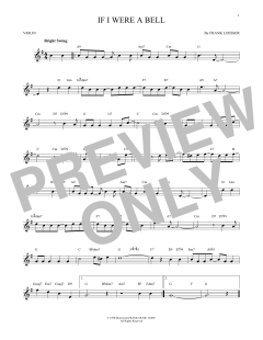 If I Were A Bell von Frank Loesser (Download) 