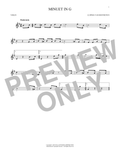 Minuet In G von Johann Sebastian Bach (Download) 