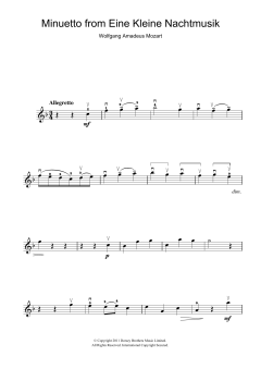 Minuetto from Eine Kleine Nachtmusik K525 von Wolfgang Amadeus Mozart (Download) 