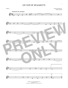 On Top Of Spaghetti von Tom Glazer (Download) 