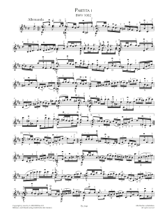 Partita I, BWV 1002 von Johann Sebastian Bach (Download) 
