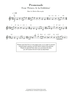Promenade von Modest Mussorgski (Download) 