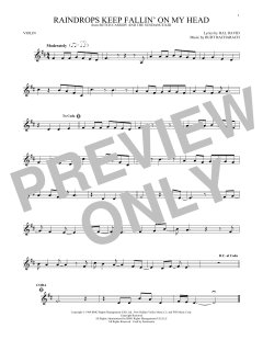 Raindrops Keep Fallin' On My Head von Hal David (Download) 