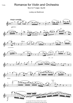Romance For Violin And Orchestra, No.2 In F Major, Op.50 von Ludwig van Beethoven (Download) 