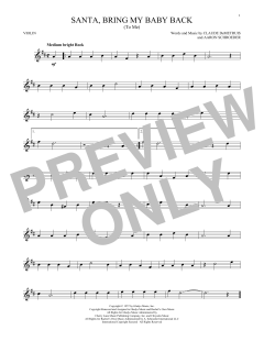 Santa, Bring My Baby Back von Elvis Presley (Download) 