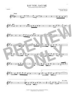 Say You, Say Me von Lionel Richie (Download) 