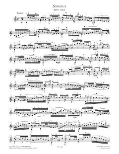 Sonata II, BWV 1003 von Johann Sebastian Bach (Download) 