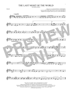 The Last Night Of The World von Alain Boublil (Download) 