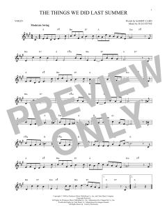 The Things We Did Last Summer von Jule Styne (Download) 