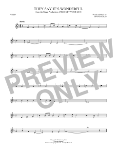 They Say It's Wonderful von Irving Berlin (Download) 