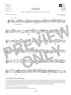 Vivace von Antonio Veracini (Download) 