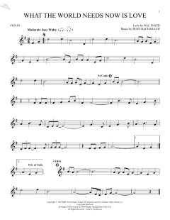 What The World Needs Now Is Love von Jackie DeShannon (Download) 