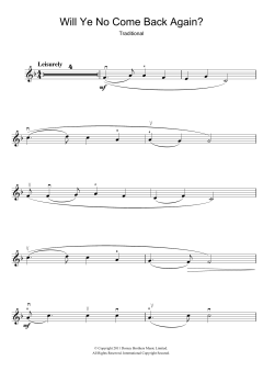 Will Ye No Come Back Again von Traditional (Download) 