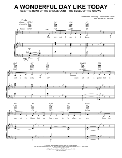 A Wonderful Day Like Today von Leslie Bricusse (Download) 