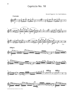 Capriccio No. 18 von Niccolò Paganini (Download) 