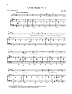 Gymnopédie No. 1 von Erik Satie (Download) 