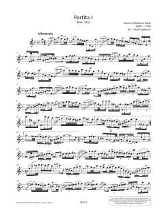 Partita I von Johann Sebastian Bach (Download) 
