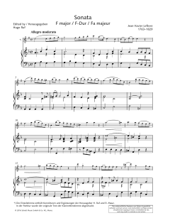 Sonata F Major von Jean-Xavier Lefèvre (Download) 