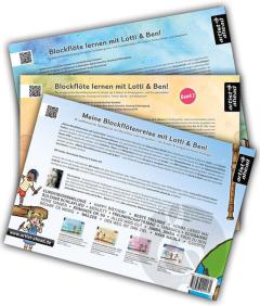 Blockflöte lernen mit Lotti & Ben 1 + 2 + Meine Blockflötenreise mit Lotti & Ben (im Set)