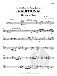 1st & 3rd Position String Quartet: Folk. Highland Fling (Download) 