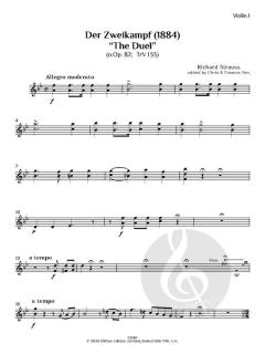 Der Zweikampf "The Duel" o.op. 82, TrV 133 (1884) von Richard Strauss (Download) 