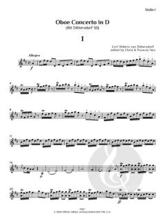 Oboe Concerto in D (Rtt 30) von Carl Ditters von Dittersdorf (Download) 