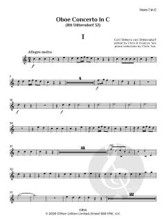 Oboe Concerto in C (Rtt 32) von Carl Ditters von Dittersdorf (Download) 