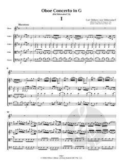 Oboe Concerto in G (Rtt 33) von Carl Ditters von Dittersdorf (Download) 