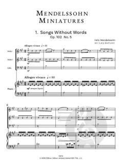 Mendelssohn Miniatures: 3 Songs Without Words  von Felix Mendelssohn Bartholdy (Download) 