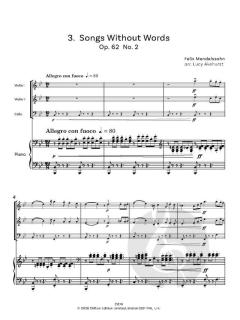 Mendelssohn Miniatures: 3 Songs Without Words  von Felix Mendelssohn Bartholdy (Download) 