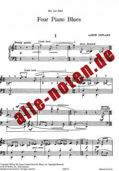 Four Piano Blues von Aaron Copland 