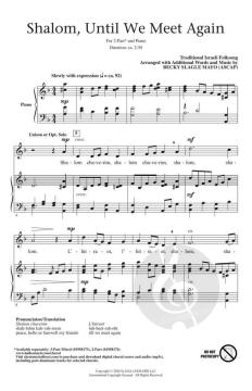 Shalom, Until We Meet Again 