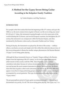 The Kolpakov Method for Russian Gypsy Guitar von Vadim Kolpakov 