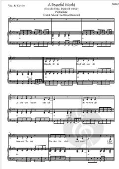 A Peaceful World (Das die Erde, Friedvoll werde) von Gottfried Hummel 