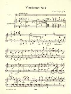 Konzert Nr. 4 d-Moll op. 31 von Henri Vieuxtemps für Violine und Orchester im Alle Noten Shop kaufen (Sale)