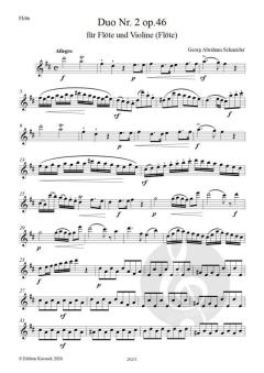 Duo Nr. 2 op. 46 von Georg Abraham Schneider 