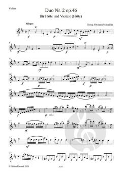 Duo Nr. 2 op. 46 von Georg Abraham Schneider 