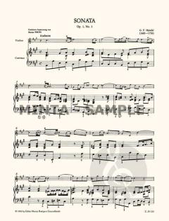 Sonata op. 1, No. 3 von Georg Friedrich Händel 