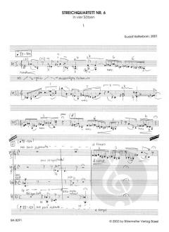 Streichquartett Nr. 6 von Rudolf Kelterborn (Download) 