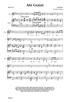 Abi Gezint Solo (High), Clarinet, Piano (Download) 