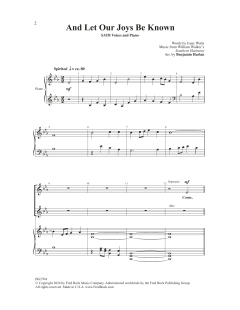 And Let Our Joys Be Known von Benjamin Harlan (Download) 