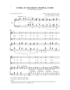 Come, Ye Thankful People, Come von George J. Elvey (Download) 