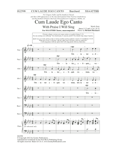 Cum Laude Ego Canto von Richard Burchard (Download) 