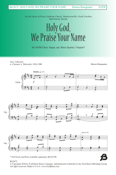 Holy God, We Praise Your Name von Burton Bumgarner (Download) 