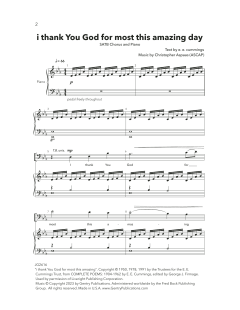 I Thank You God For Most This Amazing Day von Christopher Aspaas (Download) 