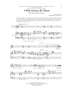 I Will Always Be There von Sherry Blevins (Download) 